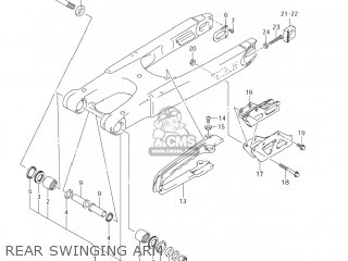 REAR SWINGING ARM - RM-Z450 2007 (K7) USA (E03) RMZ450 RM Z450
