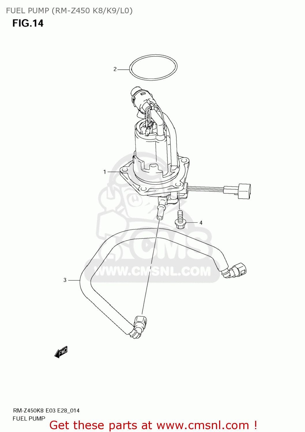 FUEL PUMP (RM-Z450 K8/K9/L0) RM-Z450 2008 (K8) USA (E03) RMZ450 RM Z450
