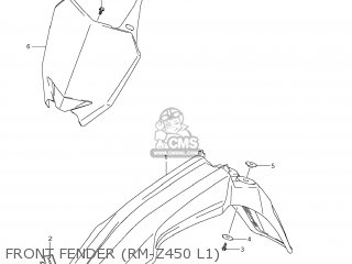 FRONT FENDER (RM-Z450 L1) - RM-Z450 2008 (K8) USA (E03) RMZ450 RM Z450