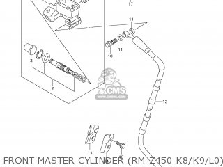 FRONT MASTER CYLINDER (RM-Z450 K8/K9/L0) - RM-Z450 2008 (K8) USA (E03) RMZ450 RM Z450
