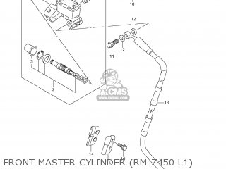 FRONT MASTER CYLINDER (RM-Z450 L1) - RM-Z450 2008 (K8) USA (E03) RMZ450 RM Z450