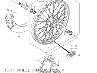 FRONT WHEEL (RM-Z450 L1) - RM-Z450 2008 (K8) USA (E03) RMZ450 RM Z450