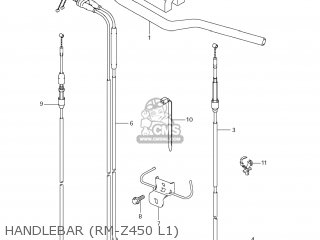 HANDLEBAR (RM-Z450 L1) - RM-Z450 2008 (K8) USA (E03) RMZ450 RM Z450