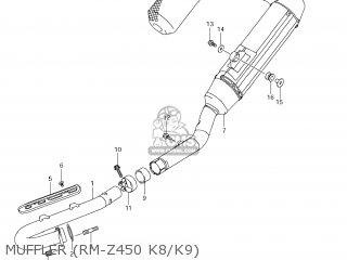 MUFFLER (RM-Z450 K8/K9) - RM-Z450 2008 (K8) USA (E03) RMZ450 RM Z450