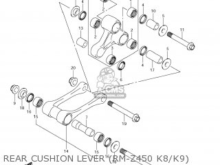 REAR CUSHION LEVER (RM-Z450 K8/K9) - RM-Z450 2008 (K8) USA (E03) RMZ450 RM Z450