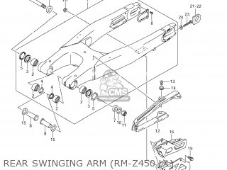 REAR SWINGING ARM (RM-Z450 L1) - RM-Z450 2008 (K8) USA (E03) RMZ450 RM Z450