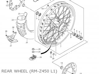 REAR WHEEL (RM-Z450 L1) - RM-Z450 2008 (K8) USA (E03) RMZ450 RM Z450