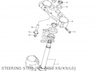 STEERING STEM (RM-Z450 K8/K9/L0) - RM-Z450 2008 (K8) USA (E03) RMZ450 RM Z450