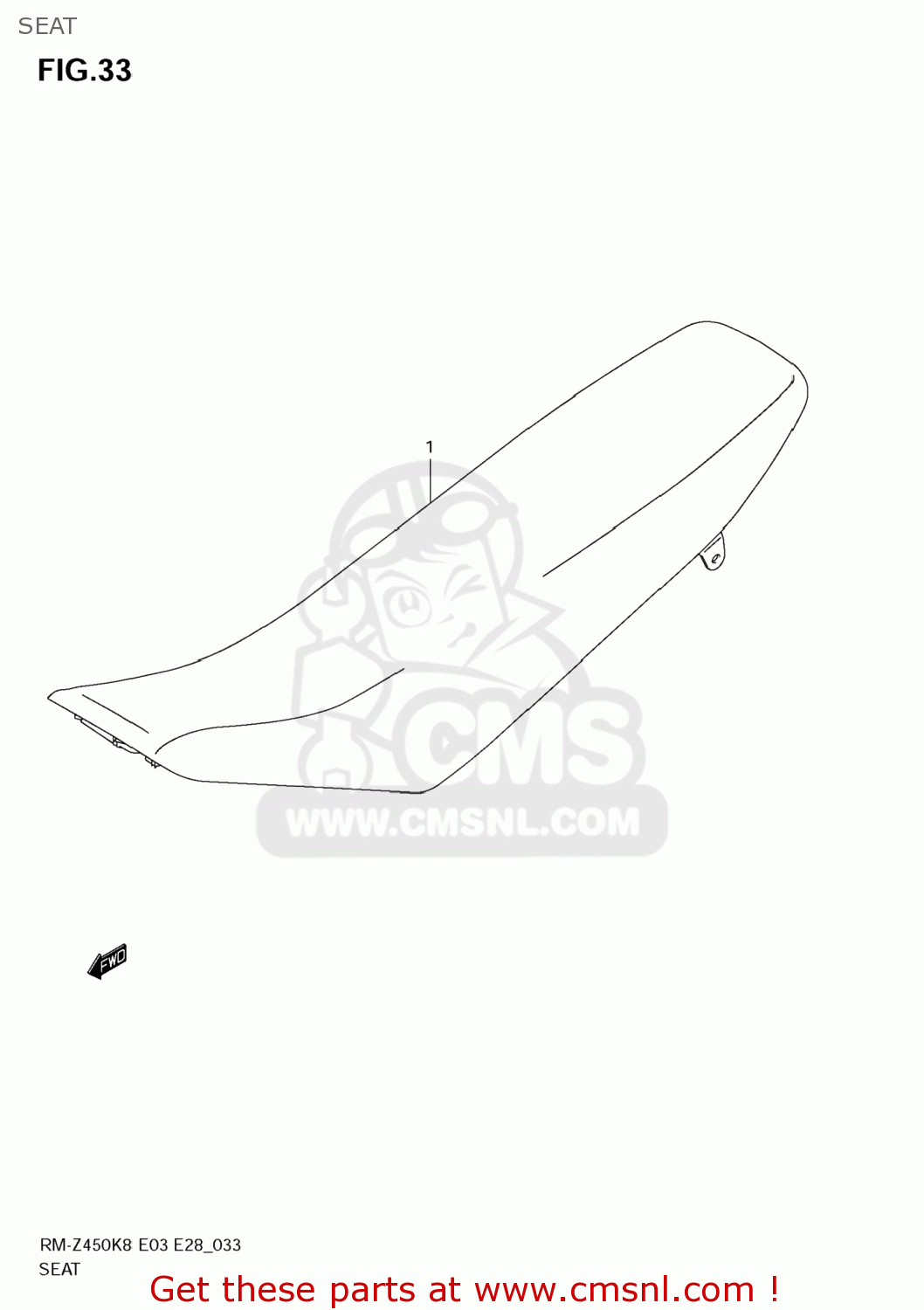 SEAT RM-Z450 2009 (K9) USA (E03) RMZ450 RM Z450