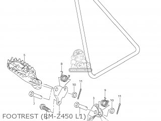 FOOTREST (RM-Z450 L1) - RM-Z450 2009 (K9) USA (E03) RMZ450 RM Z450