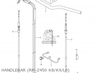 HANDLEBAR (RM-Z450 K8/K9/L0) - RM-Z450 2009 (K9) USA (E03) RMZ450 RM Z450