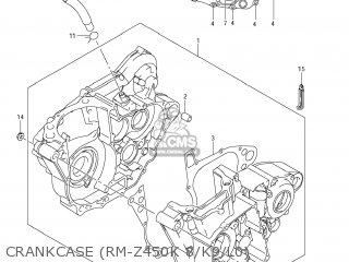 CRANKCASE (RM-Z450K 8/K9/L0) - RM-Z450 2010 (L0) USA (E03) RMZ450 RM Z450