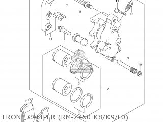 FRONT CALIPER (RM-Z450 K8/K9/L0) - RM-Z450 2010 (L0) USA (E03) RMZ450 RM Z450