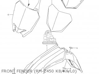 FRONT FENDER (RM-Z450 K8/K9/L0) - RM-Z450 2010 (L0) USA (E03) RMZ450 RM Z450