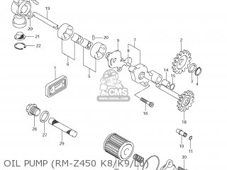 OIL PUMP (RM-Z450 K8/K9/L0) - RM-Z450 2010 (L0) USA (E03) RMZ450 RM Z450