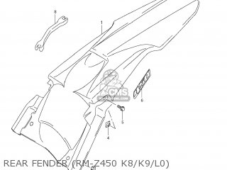 REAR FENDER (RM-Z450 K8/K9/L0) - RM-Z450 2010 (L0) USA (E03) RMZ450 RM Z450