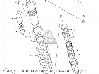 REAR SHOCK ABSORBER (RM-Z450 L0/L1) - RM-Z450 2010 (L0) USA (E03) RMZ450 RM Z450
