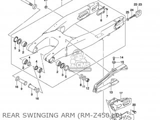 REAR SWINGING ARM (RM-Z450 L0) - RM-Z450 2010 (L0) USA (E03) RMZ450 RM Z450