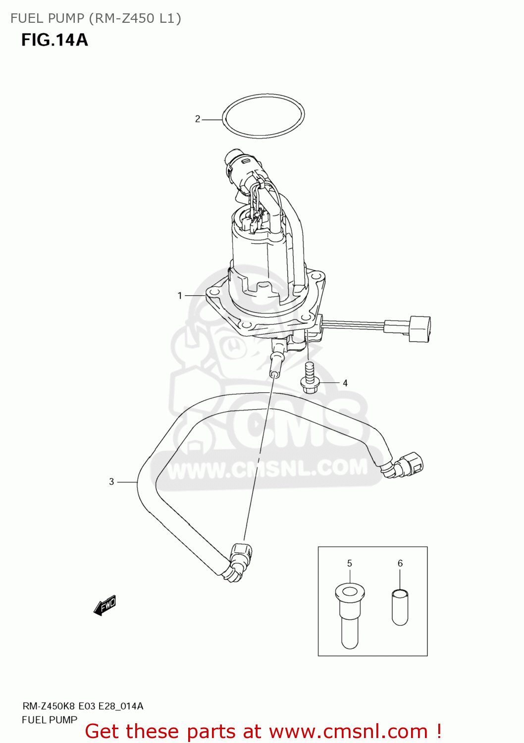 FUEL PUMP (RM-Z450 L1) RM-Z450 2011 (L1) USA (E03) RMZ450 RM Z450