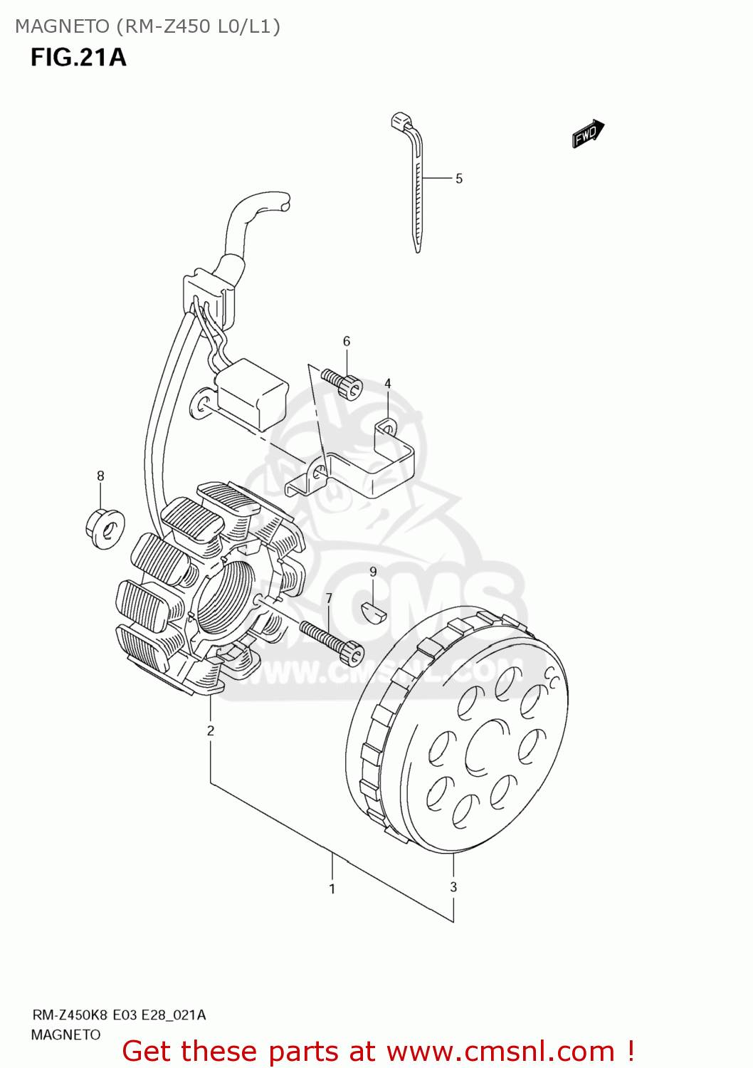MAGNETO (RM-Z450 L0/L1) RM-Z450 2011 (L1) USA (E03) RMZ450 RM Z450