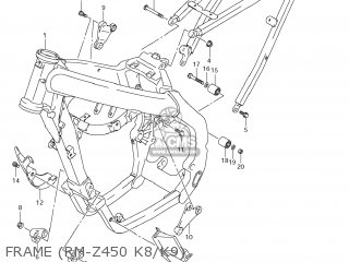 FRAME (RM-Z450 K8/K9) - RM-Z450 2011 (L1) USA (E03) RMZ450 RM Z450