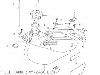 FUEL TANK (RM-Z450 L1) - RM-Z450 2011 (L1) USA (E03) RMZ450 RM Z450