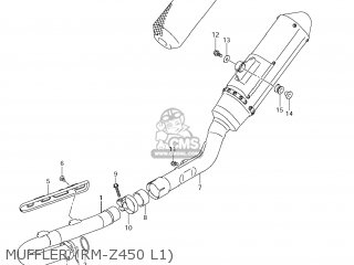 MUFFLER (RM-Z450 L1) - RM-Z450 2011 (L1) USA (E03) RMZ450 RM Z450