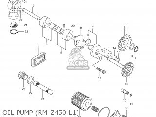 OIL PUMP (RM-Z450 L1) - RM-Z450 2011 (L1) USA (E03) RMZ450 RM Z450