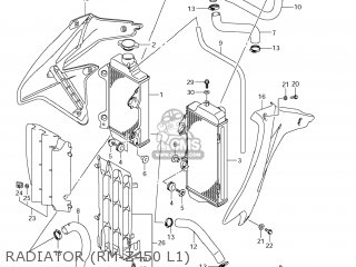 RADIATOR (RM-Z450 L1) - RM-Z450 2011 (L1) USA (E03) RMZ450 RM Z450