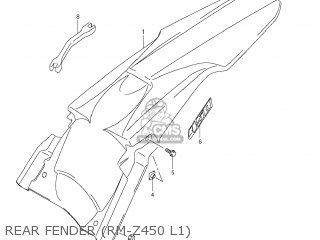 REAR FENDER (RM-Z450 L1) - RM-Z450 2011 (L1) USA (E03) RMZ450 RM Z450