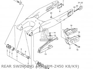 REAR SWINGING ARM (RM-Z450 K8/K9) - RM-Z450 2011 (L1) USA (E03) RMZ450 RM Z450