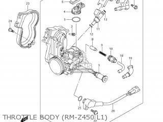 THROTTLE BODY (RM-Z450 L1) - RM-Z450 2011 (L1) USA (E03) RMZ450 RM Z450
