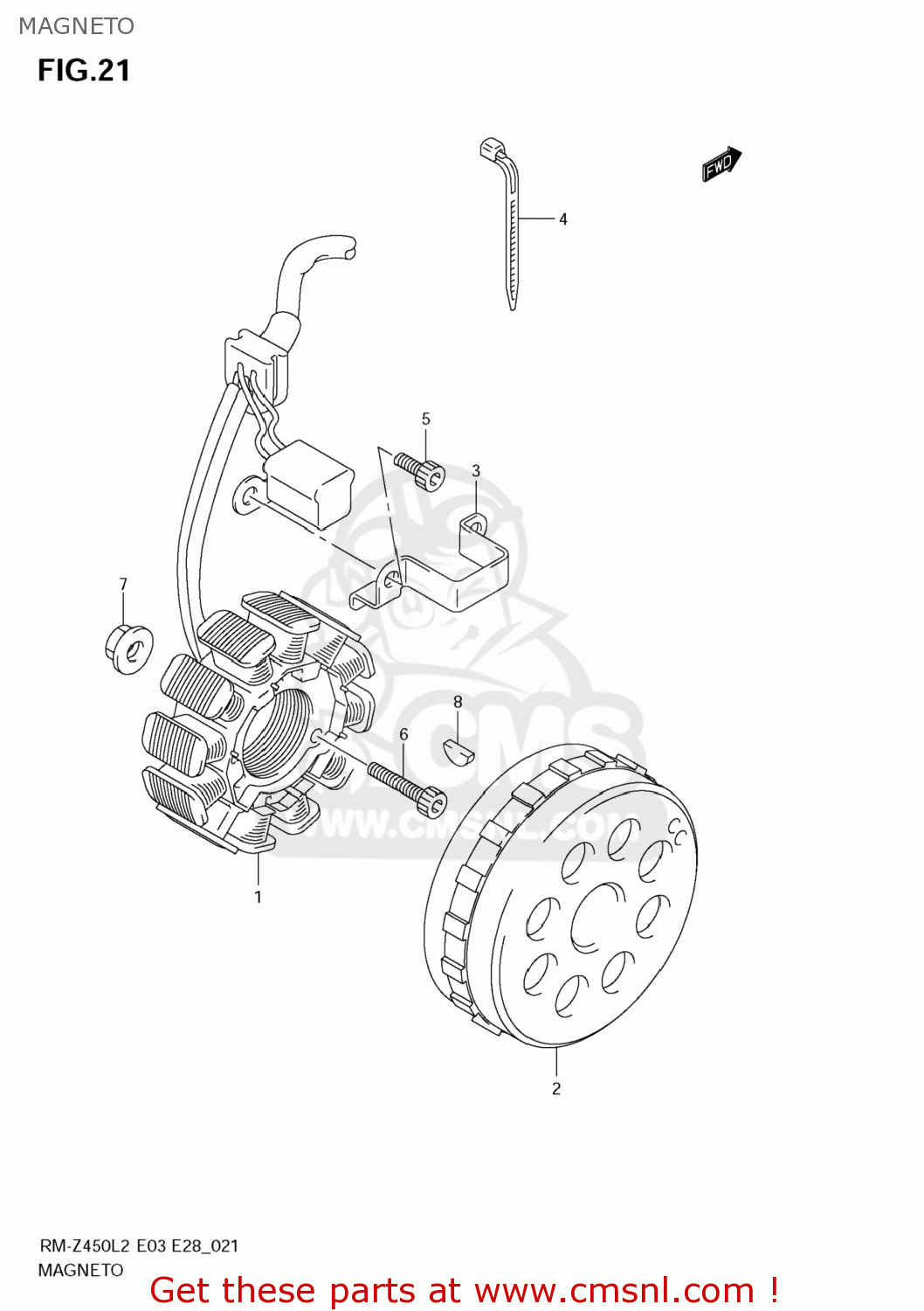 MAGNETO RM-Z450 2012 (L2) USA (E03) RMZ450 RM Z450