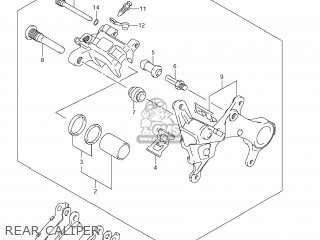 REAR CALIPER - RM-Z450 2012 (L2) USA (E03) RMZ450 RM Z450