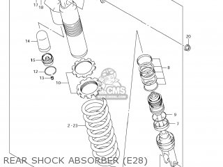 REAR SHOCK ABSORBER (E28) - RM-Z450 2012 (L2) USA (E03) RMZ450 RM Z450