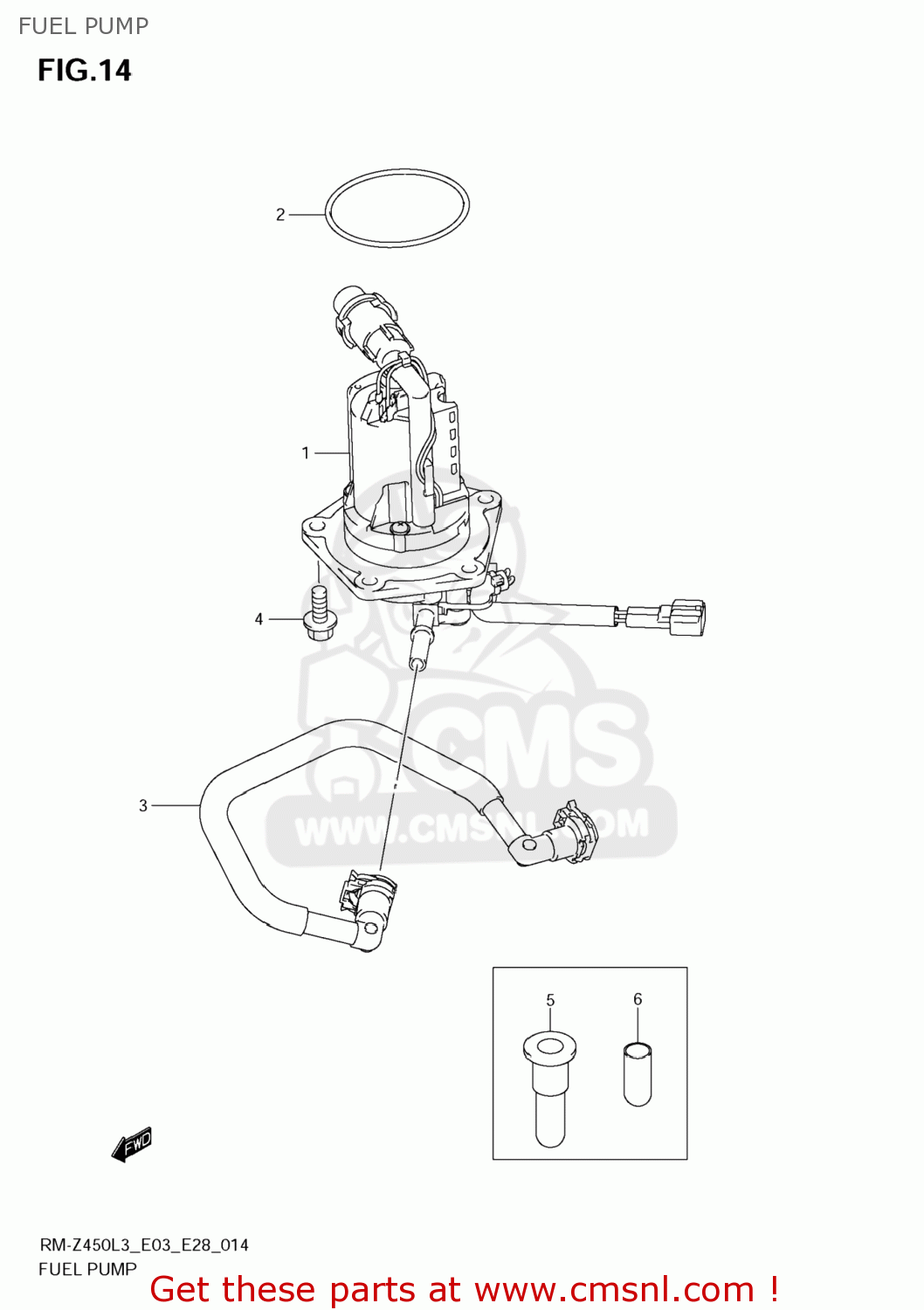 FUEL PUMP RM-Z450 2013 (L3) USA (E03) RMZ450 RM Z450