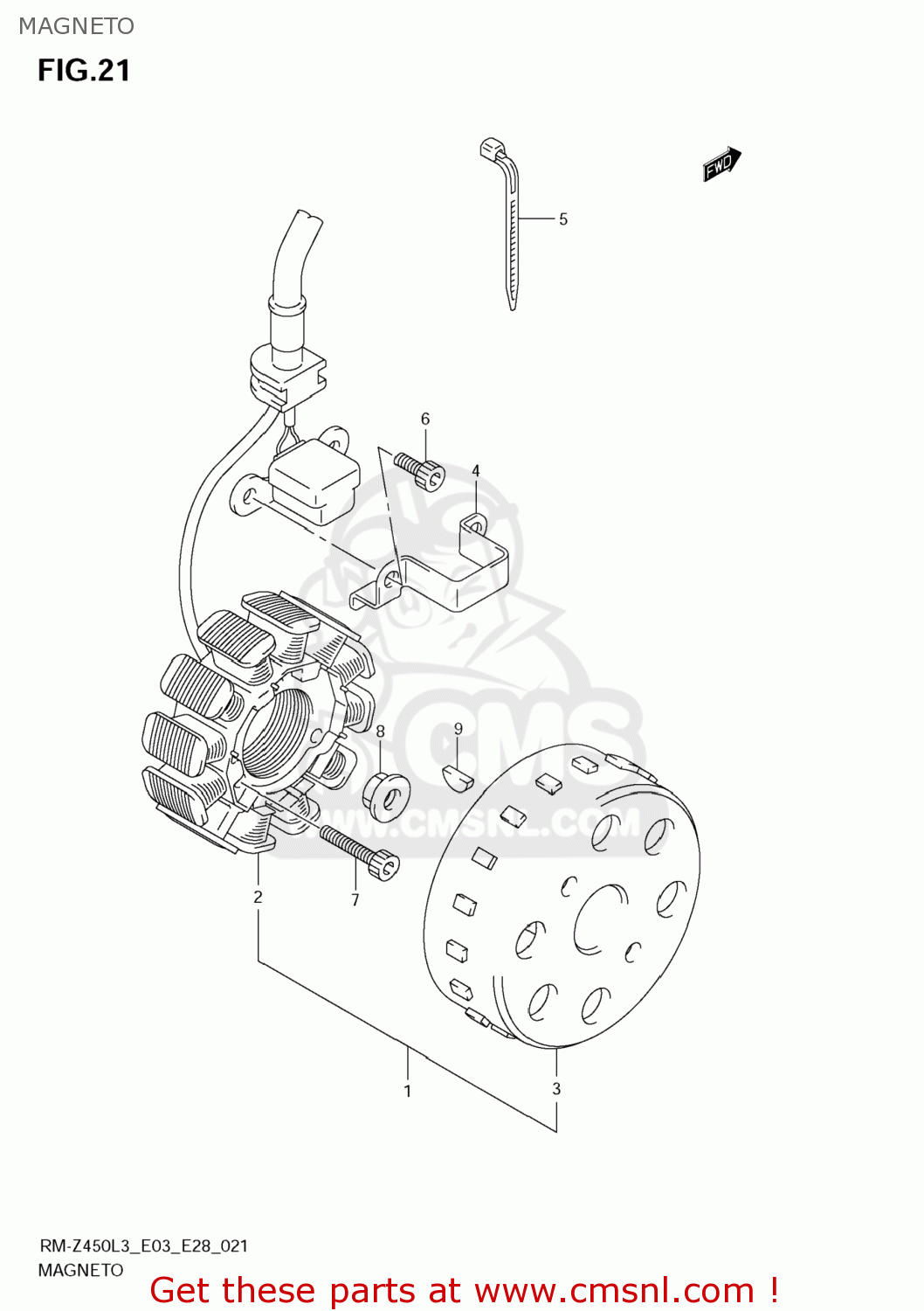 MAGNETO RM-Z450 2013 (L3) USA (E03) RMZ450 RM Z450