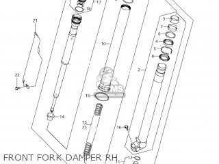 FRONT FORK DAMPER RH - RM-Z450 2013 (L3) USA (E03) RMZ450 RM Z450