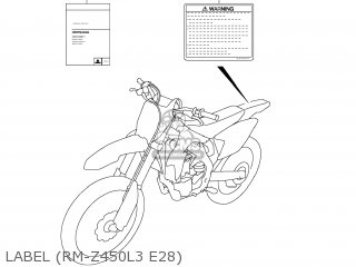 LABEL (RM-Z450L3 E28) - RM-Z450 2013 (L3) USA (E03) RMZ450 RM Z450