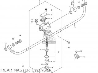 REAR MASTER CYLINDER - RM-Z450 2013 (L3) USA (E03) RMZ450 RM Z450