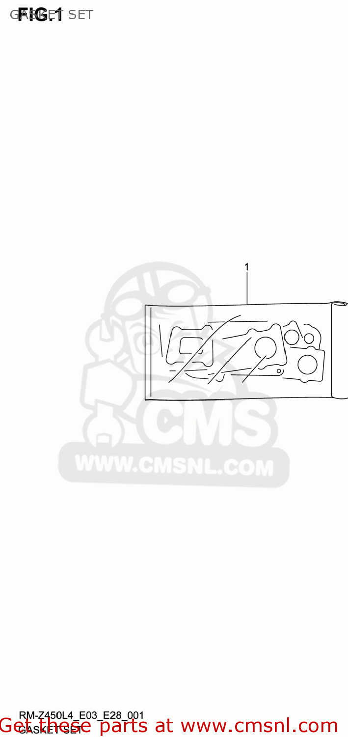 GASKET SET RM-Z450 2014 (L4) USA (E03) RMZ450 RM Z450