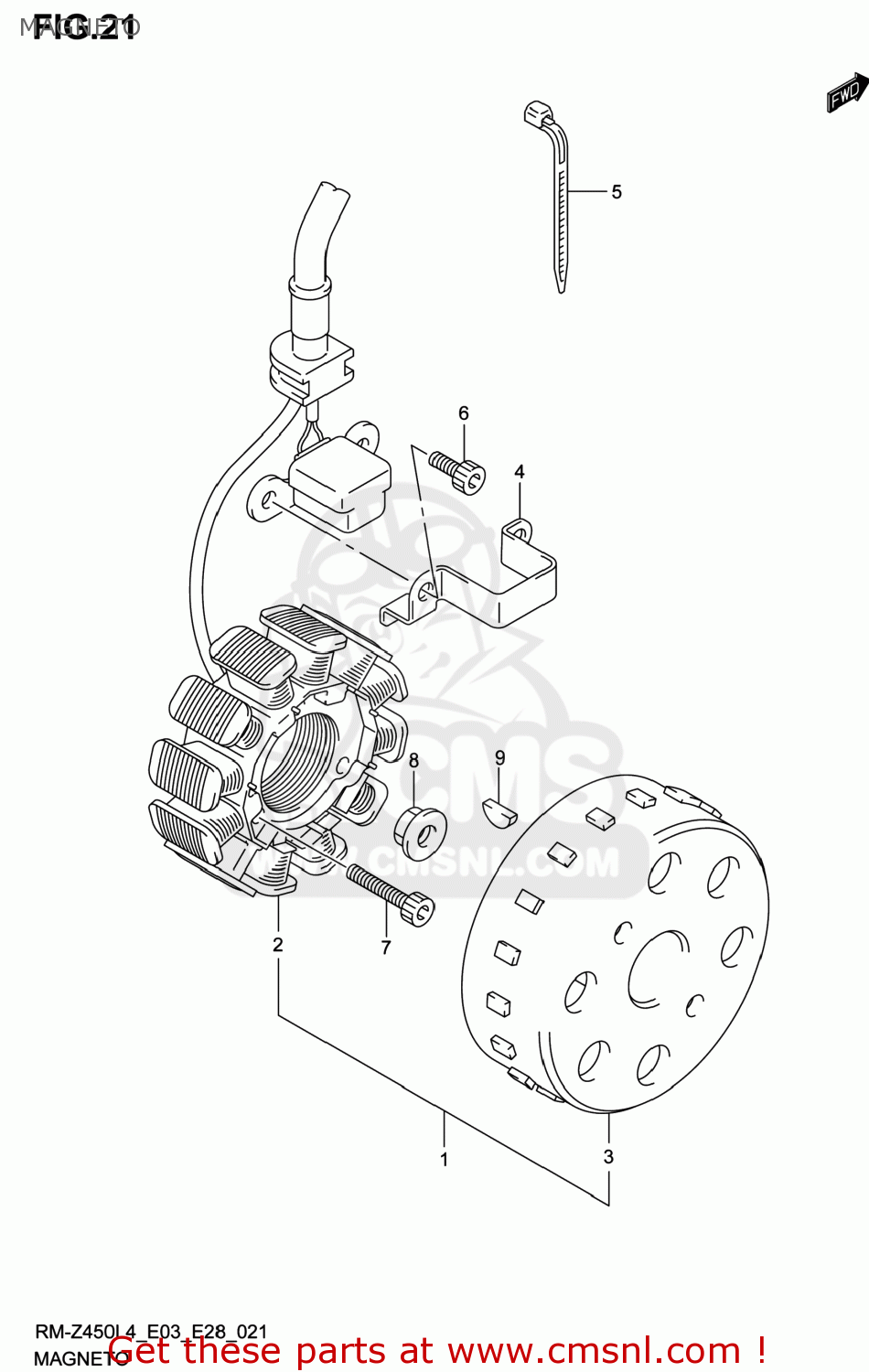 MAGNETO RM-Z450 2014 (L4) USA (E03) RMZ450 RM Z450
