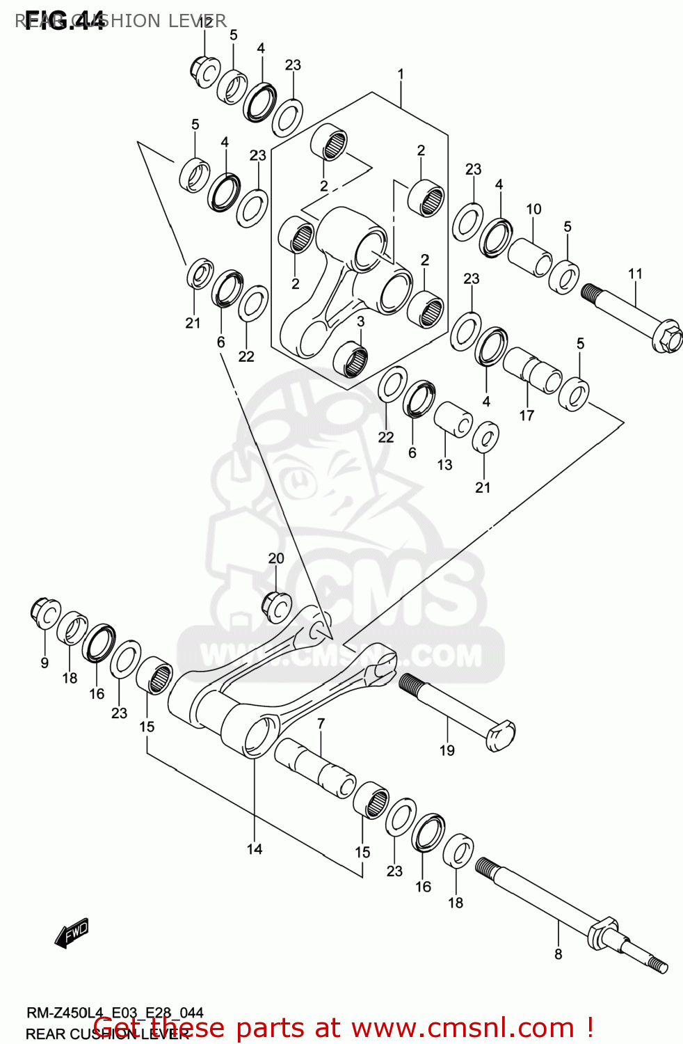 REAR CUSHION LEVER RM-Z450 2014 (L4) USA (E03) RMZ450 RM Z450
