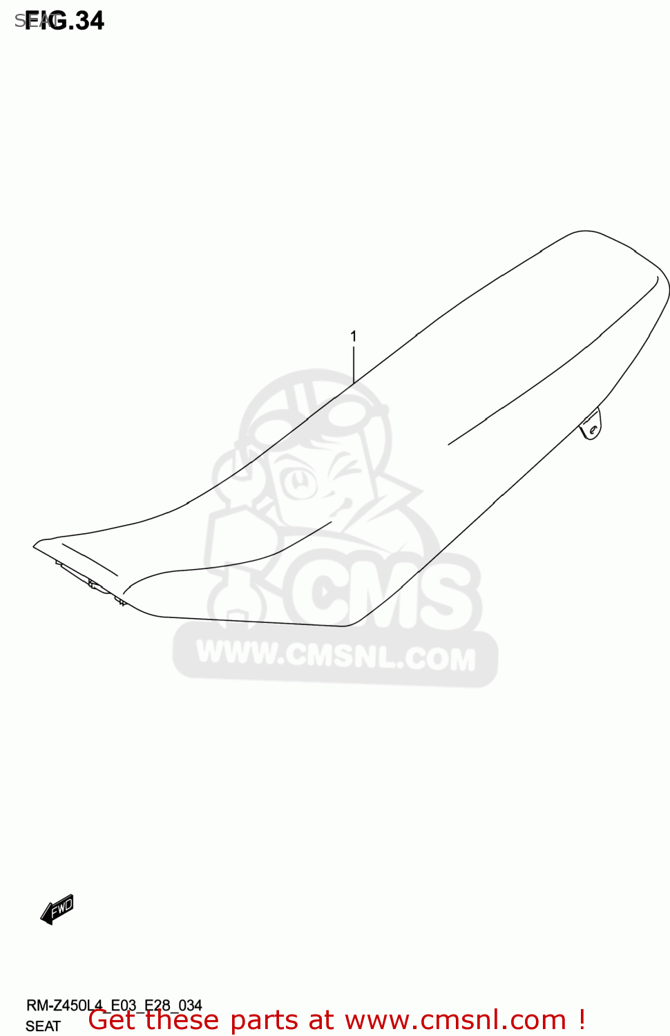 SEAT RM-Z450 2014 (L4) USA (E03) RMZ450 RM Z450