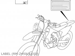 LABEL (RM-Z450L4 E03) - RM-Z450 2014 (L4) USA (E03) RMZ450 RM Z450