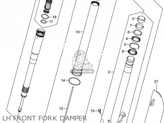 LH FRONT FORK DAMPER - RM-Z450 2014 (L4) USA (E03) RMZ450 RM Z450