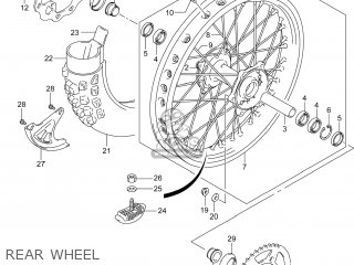REAR WHEEL - RM-Z450 2014 (L4) USA (E03) RMZ450 RM Z450