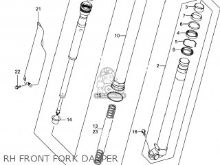 RH FRONT FORK DAMPER - RM-Z450 2014 (L4) USA (E03) RMZ450 RM Z450