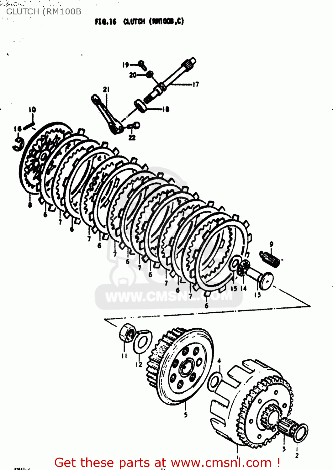 CLUTCH (RM100B RM100 1976 (A) USA (E03)