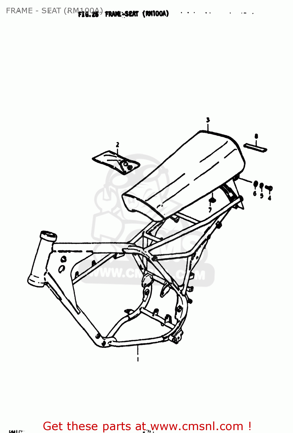 FRAME - SEAT (RM100A) RM100 1976 (A) USA (E03)